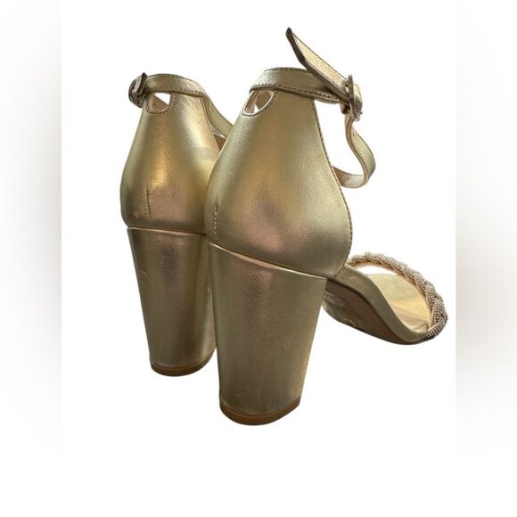 Stuart Weitzman Nearlynude Highshine Sandal in Plantino Size 8 - Picture 8 of 11